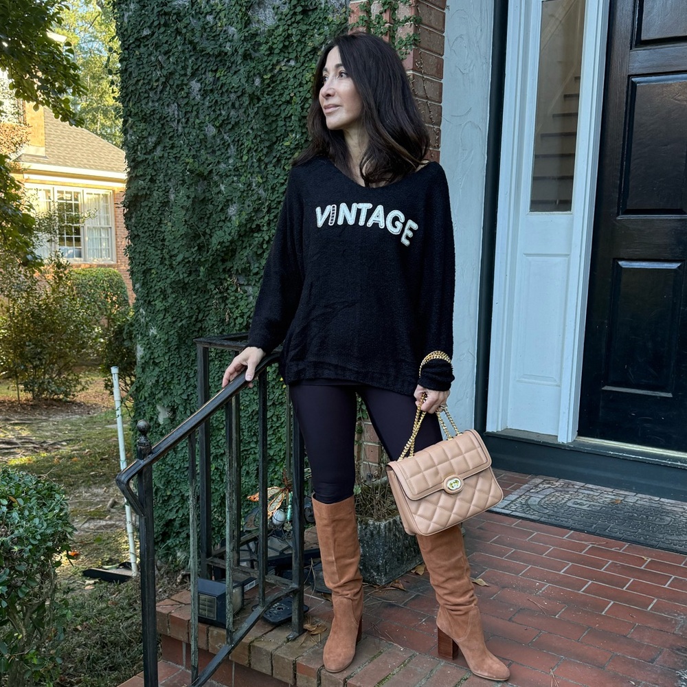 MADE IN ITALY Black Vintage Women's Sweater